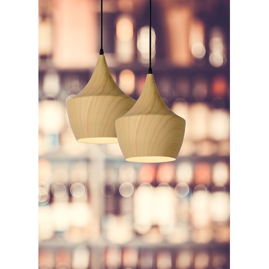 Lucide 76362/01/76 - Lampa wisząca WOODY 1xE27/60W/230V 24 cm