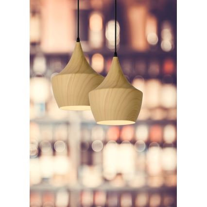 Lucide 76362/01/76 - Lampa wisząca WOODY 1xE27/60W/230V 24 cm