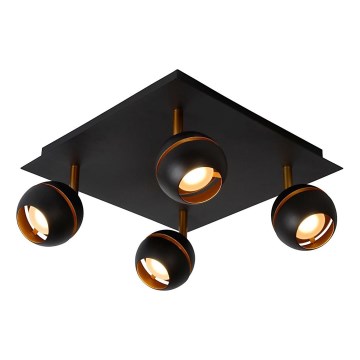 Lucide 77975/20/30 - LED reflektor punktowy BINARI 4xLED/5W/230V czarna