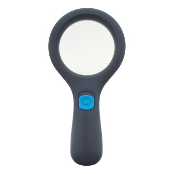 Lupa z podświetleniem LED, 3× powiększenie, 3W, zasilanie 2× AAA, IP22