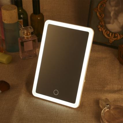 Lusterko kosmetyczne z regulacją jasności z podświetleniem LED LED/3W/5V USB