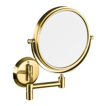 Lustro kosmetyczne 18×25 cm ze stali nierdzewnej, złote wykończenie