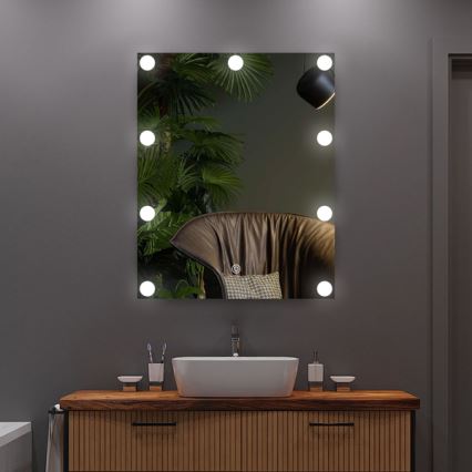 Lustro LED z oświetleniem 9xLED/1W/230V 3000/4000/6000K 50x40 cm IP44