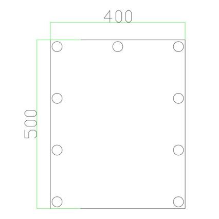 Lustro LED z oświetleniem 9xLED/1W/230V 3000/4000/6000K 50x40 cm IP44