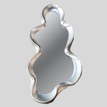 Lustro ścienne 100x50 cm srebrny