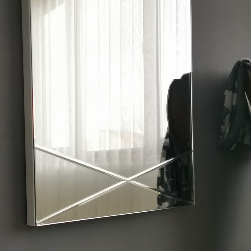 Lustro ścienne 105x35 cm srebrne