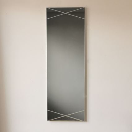 Lustro ścienne 105x35 cm srebrne