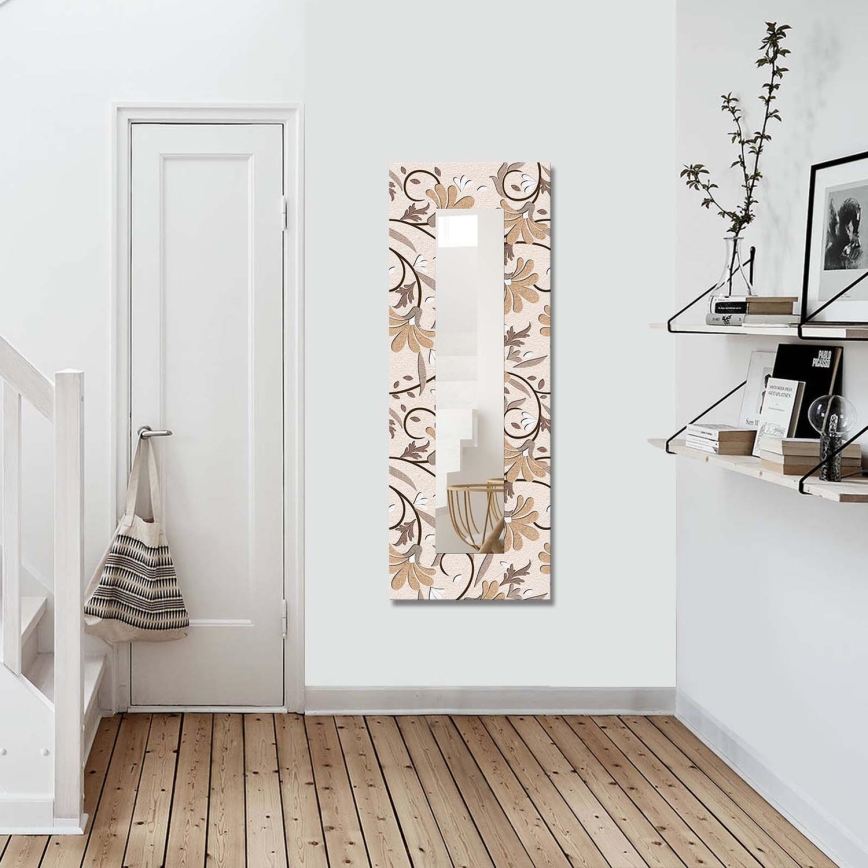 Lustro ścienne 120x40 cm kwitnące kwiaty