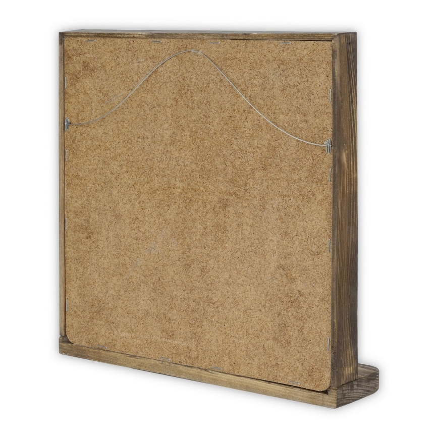Lustro ścienne 33x32,5 cm sosna/żółte