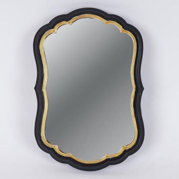Lustro ścienne 34,5x23,2 cm czarny/złoty
