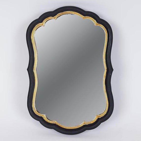 Lustro ścienne 34,5x23,2 cm czarny/złoty