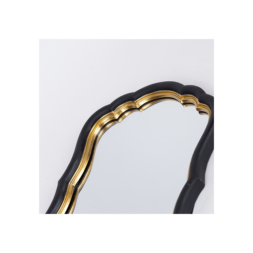 Lustro ścienne 34,5x23,2 cm czarny/złoty