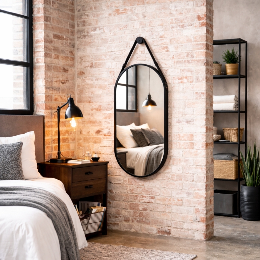 Lustro ścienne BIBI 100x50 cm czarne