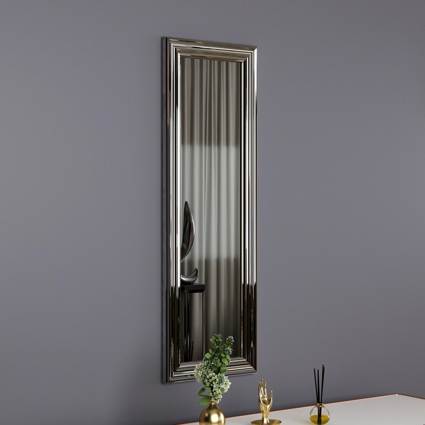 Lustro ścienne BOSS 90x30 cm srebrne