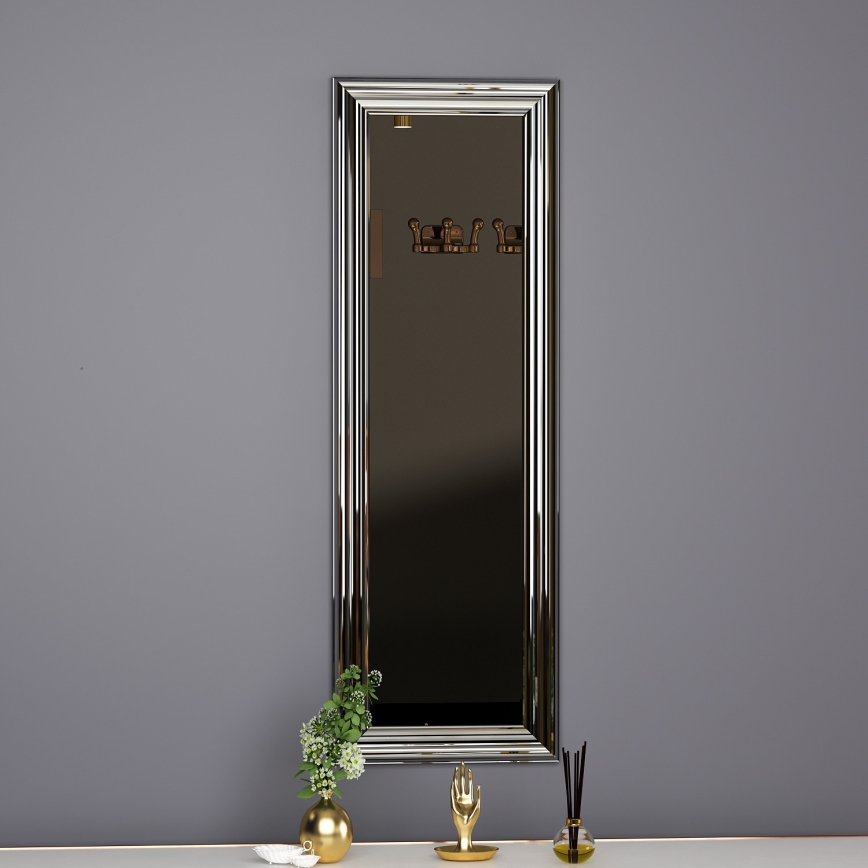 Lustro ścienne BOSS 90x30 cm srebrne