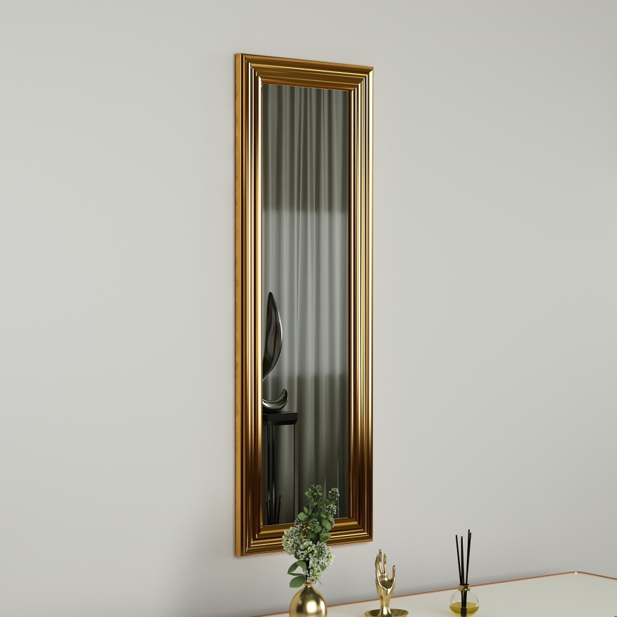 Lustro ścienne BOSS 90x30 cm złote