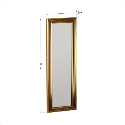 Lustro ścienne BOSS 90x30 cm złote