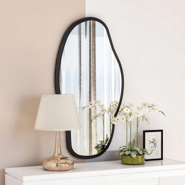Lustro ścienne COULDY 85x45 cm czarne