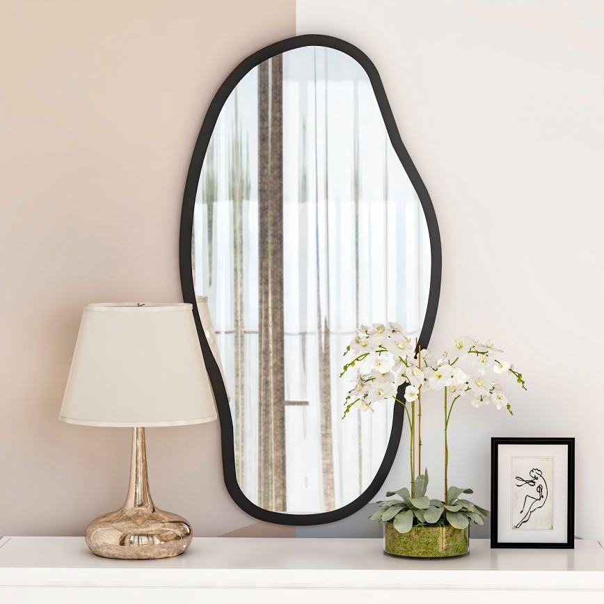 Lustro ścienne COULDY 85x45 cm czarne