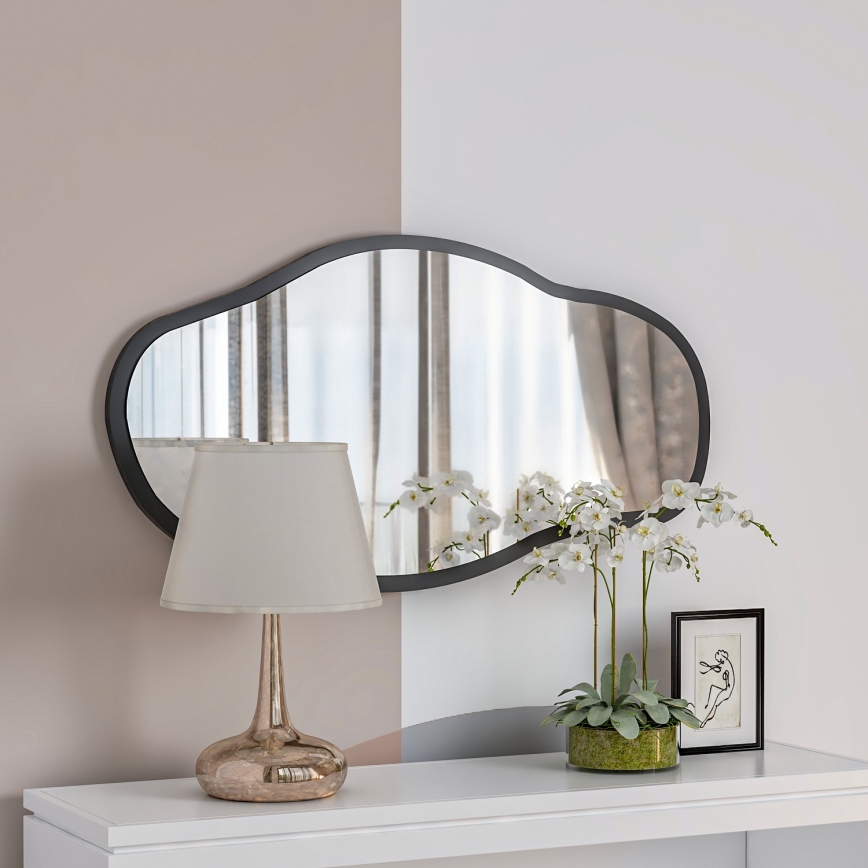Lustro ścienne COULDY 85x45 cm czarne