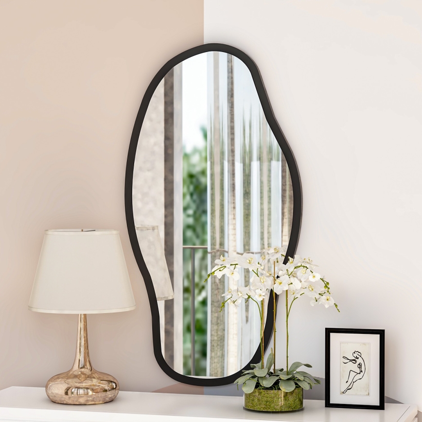 Lustro ścienne COULDY 85x45 cm czarne