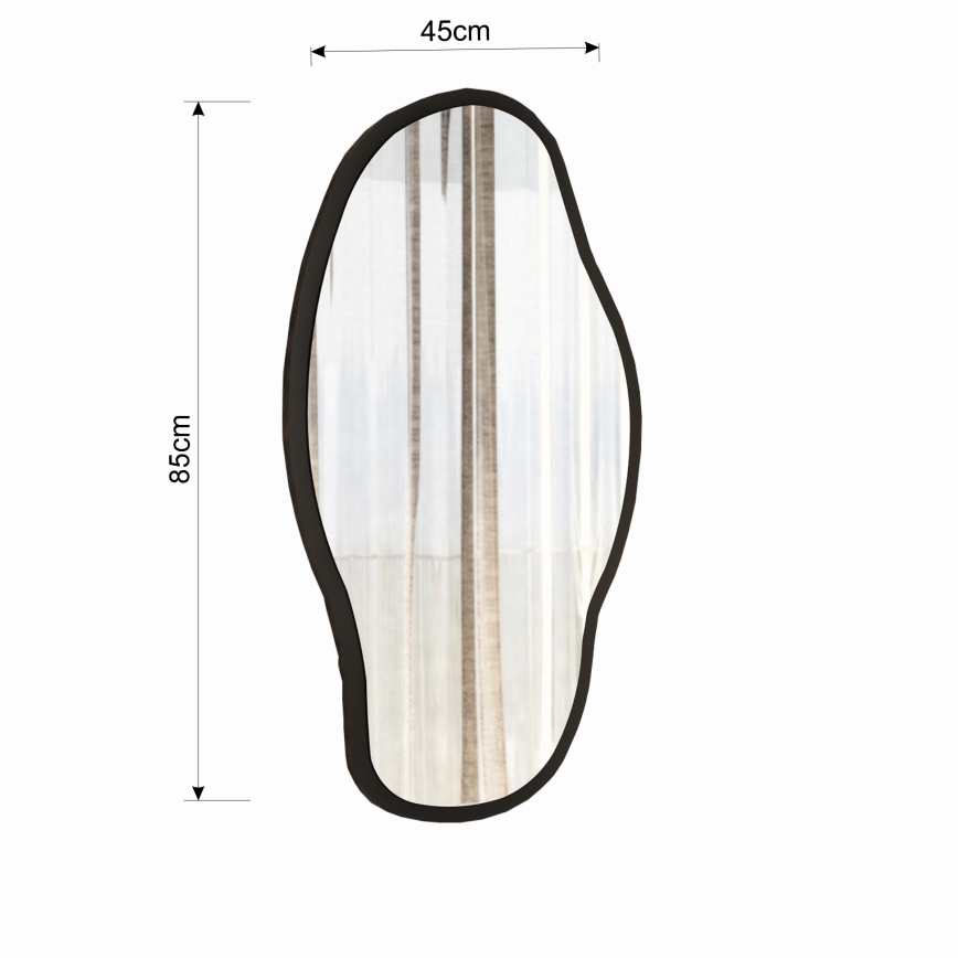 Lustro ścienne COULDY 85x45 cm czarne