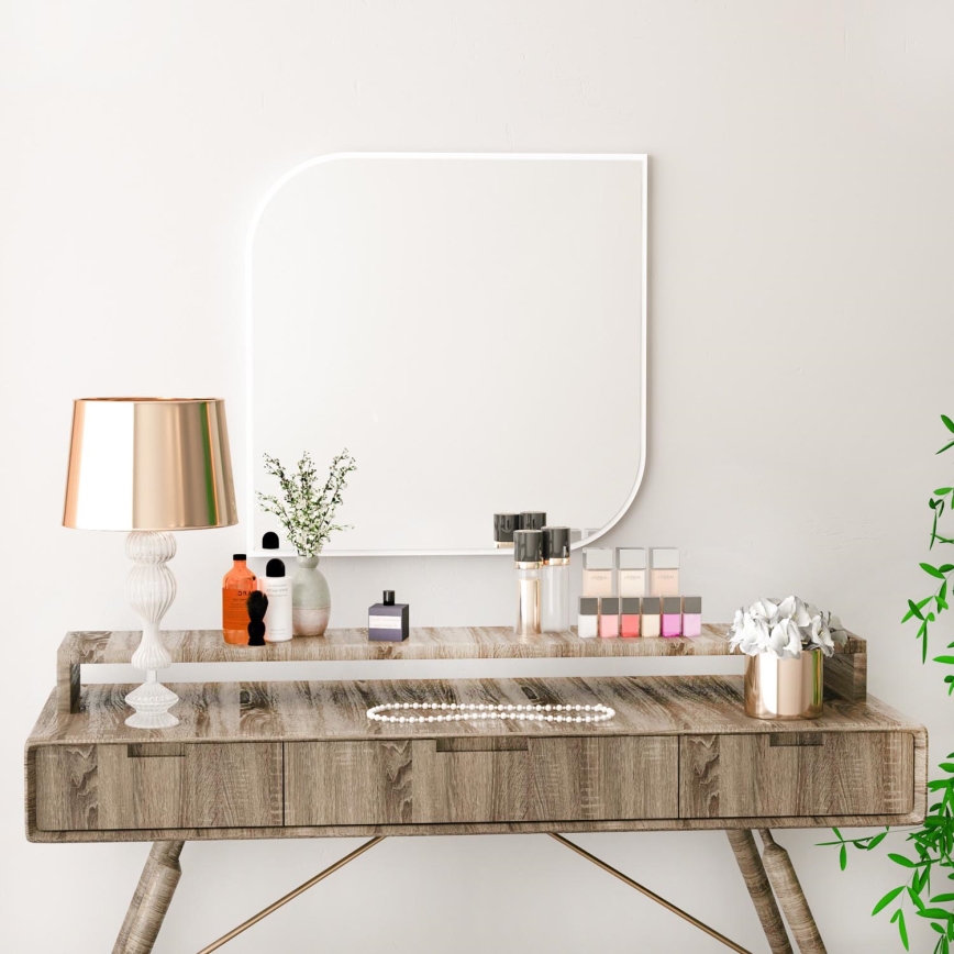 Lustro ścienne KAPPA 62x62 cm białe
