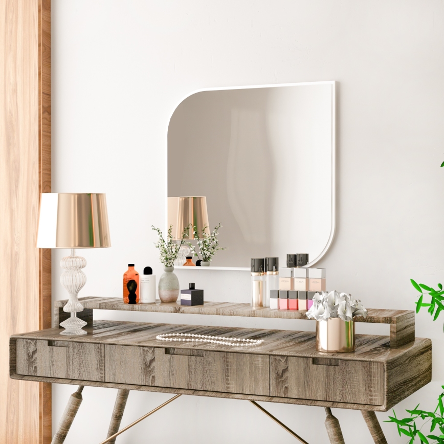 Lustro ścienne KAPPA 62x62 cm białe