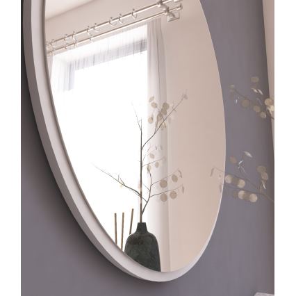 Lustro ścienne OZZE śr. 60 cm białe