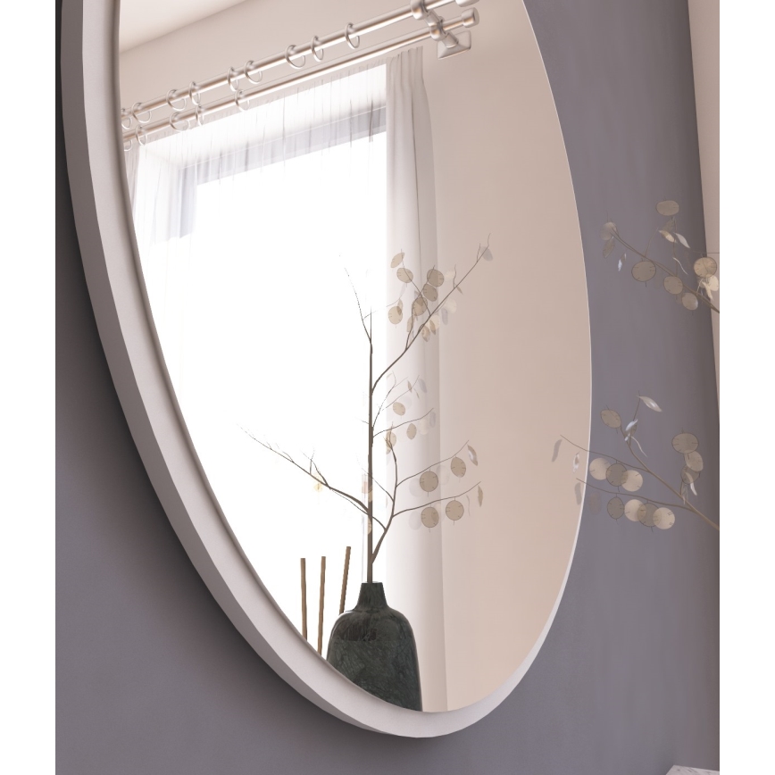 Lustro ścienne OZZE śr. 60 cm białe