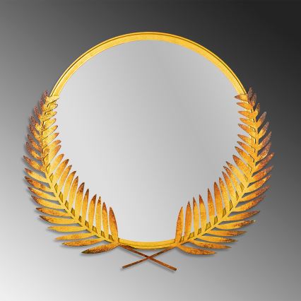 Lustro ścienne PALM 59x57 cm złote