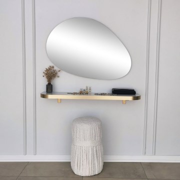 Lustro ścienne PORP 60x90 cm złote