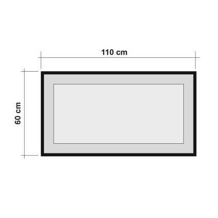 Lustro ścienne QUANTUM 60x110 cm brąz/czarny