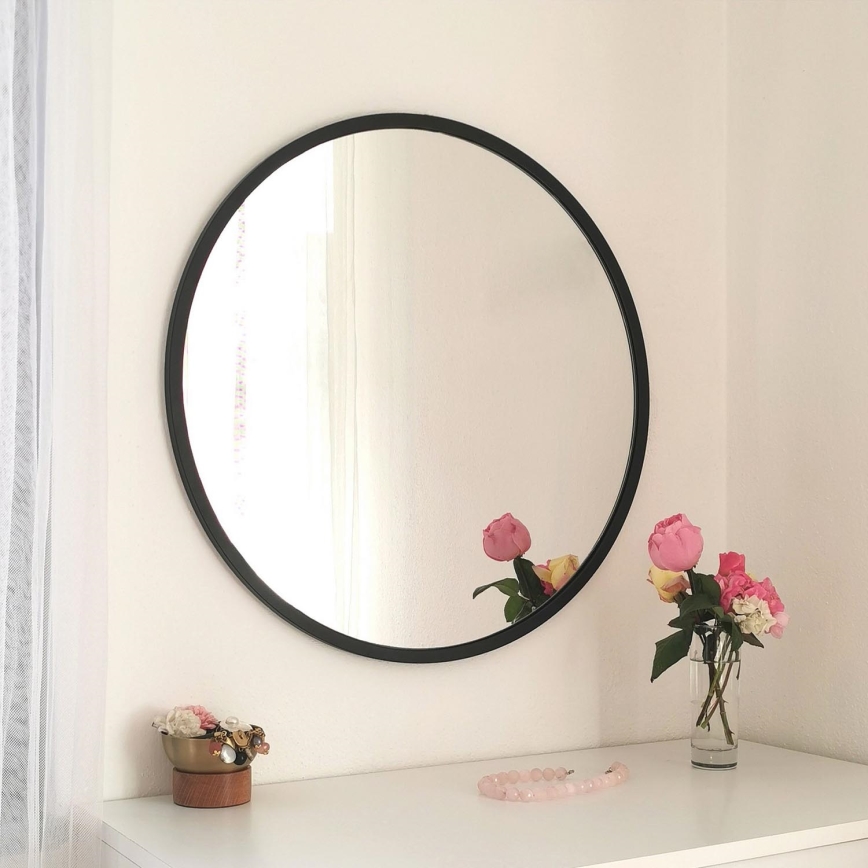 Lustro ścienne SIYAH śr. 60 cm czarne