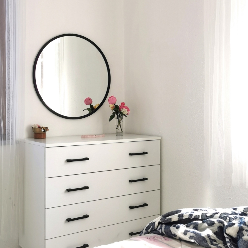 Lustro ścienne SIYAH śr. 60 cm czarne