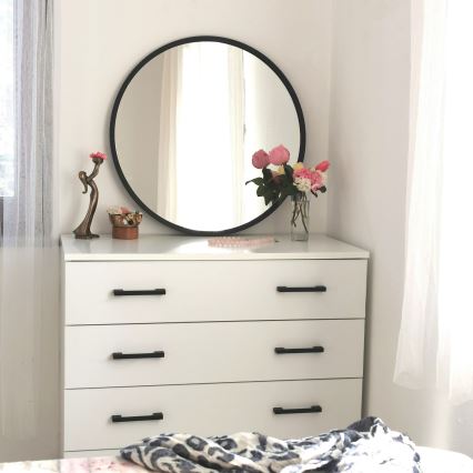 Lustro ścienne SIYAH śr. 60 cm czarne