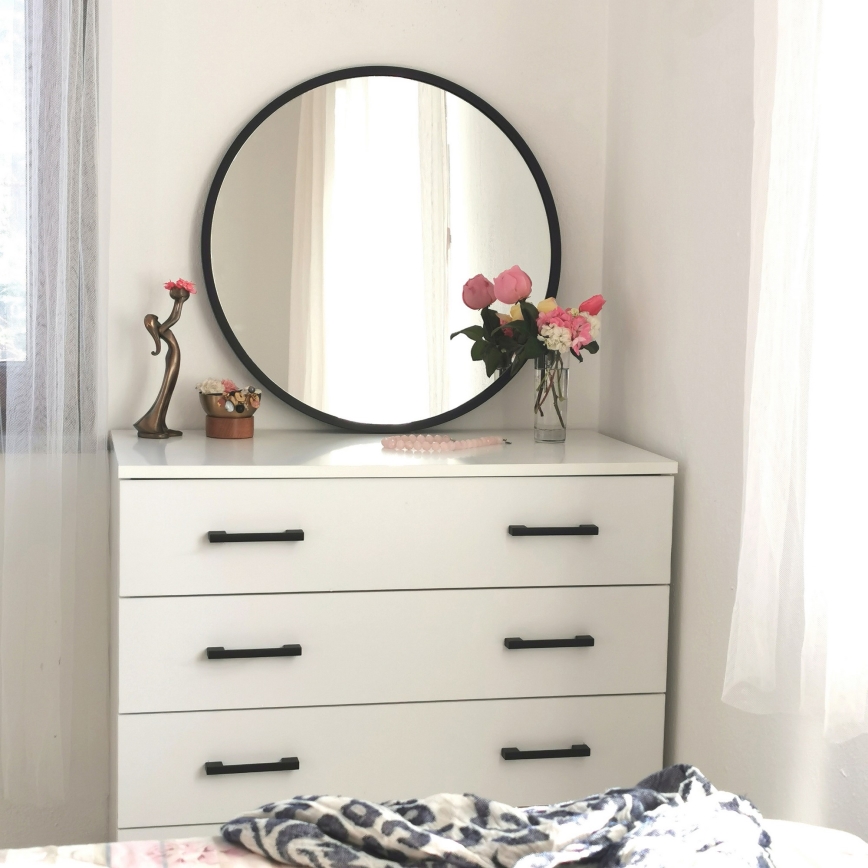 Lustro ścienne SIYAH śr. 60 cm czarne
