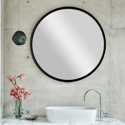 Lustro ścienne SIYAH śr. 60 cm czarne