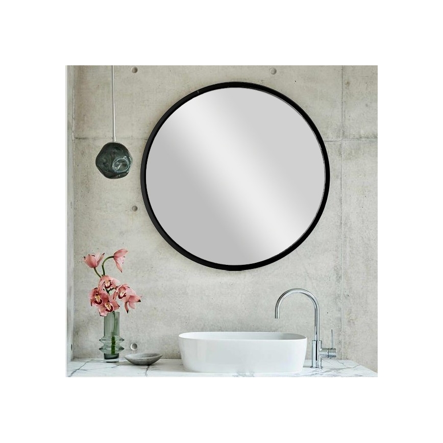 Lustro ścienne SIYAH śr. 60 cm czarne