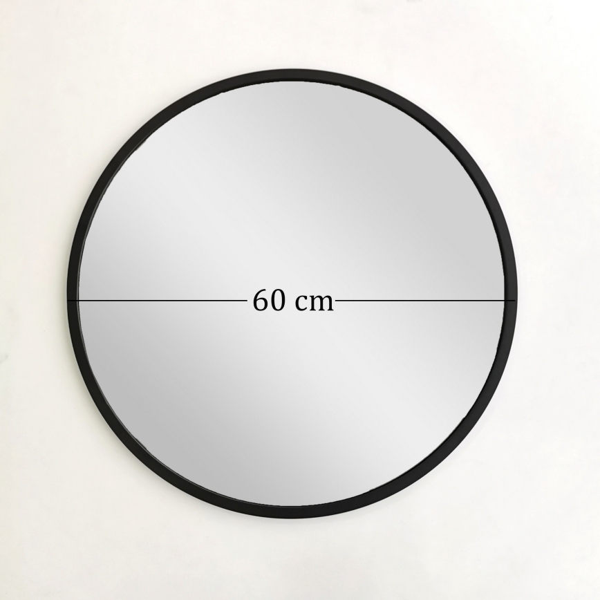 Lustro ścienne SIYAH śr. 60 cm czarne