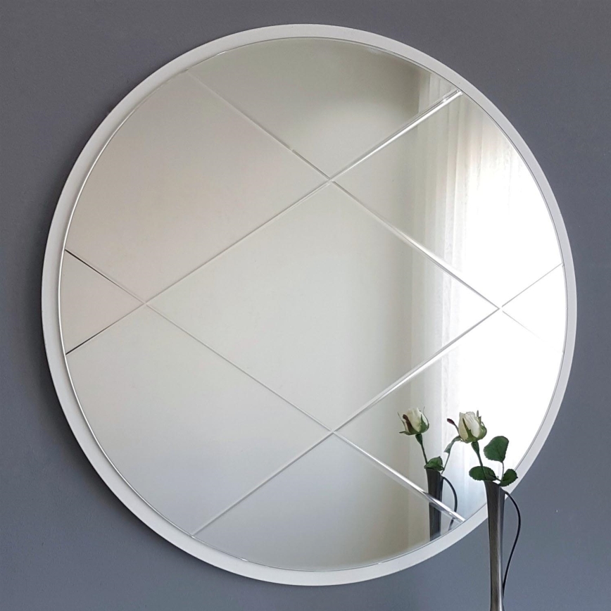 Lustro ścienne śr. 60 cm białe