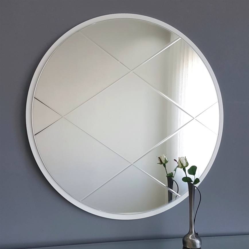 Lustro ścienne śr. 60 cm białe