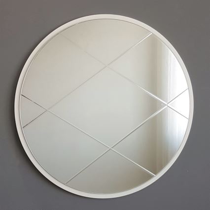 Lustro ścienne śr. 60 cm białe