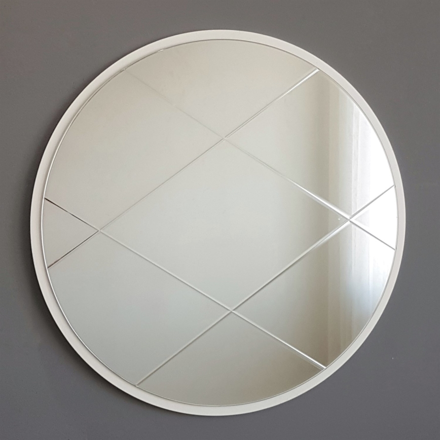 Lustro ścienne śr. 60 cm białe