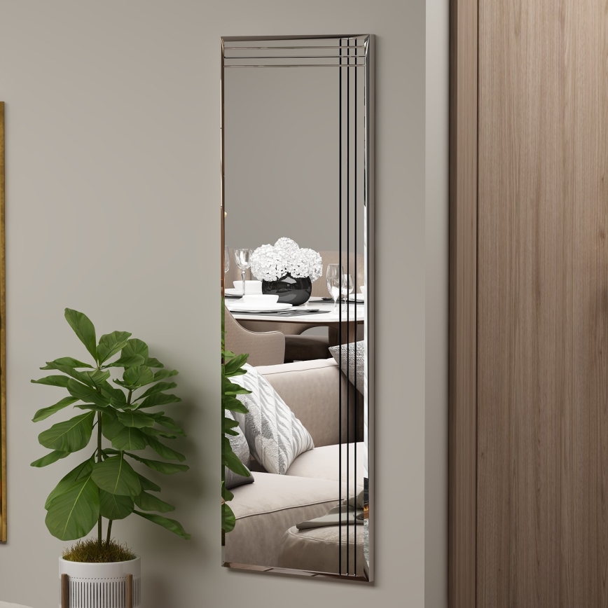 Lustro ścienne TRIO 120x40 cm chrom błyszczący