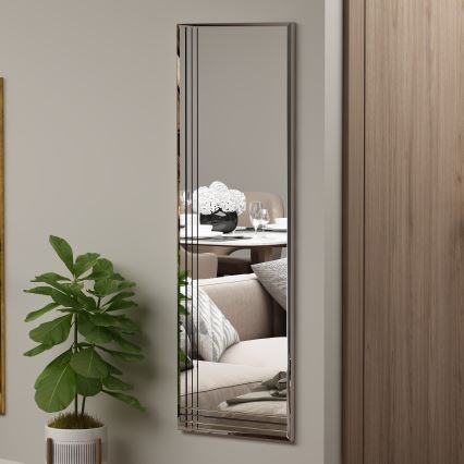 Lustro ścienne TRIO 120x40 cm chrom błyszczący