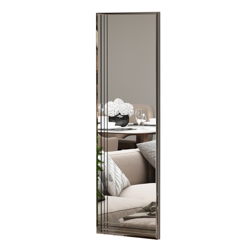 Lustro ścienne TRIO 120x40 cm chrom błyszczący
