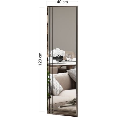 Lustro ścienne TRIO 120x40 cm chrom błyszczący