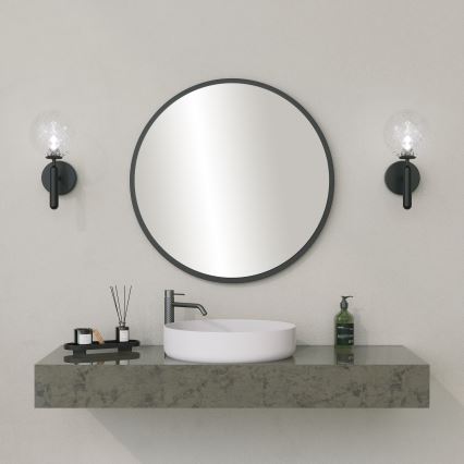 Lustro ścienne YUVARLAK śr. 60 cm czarne