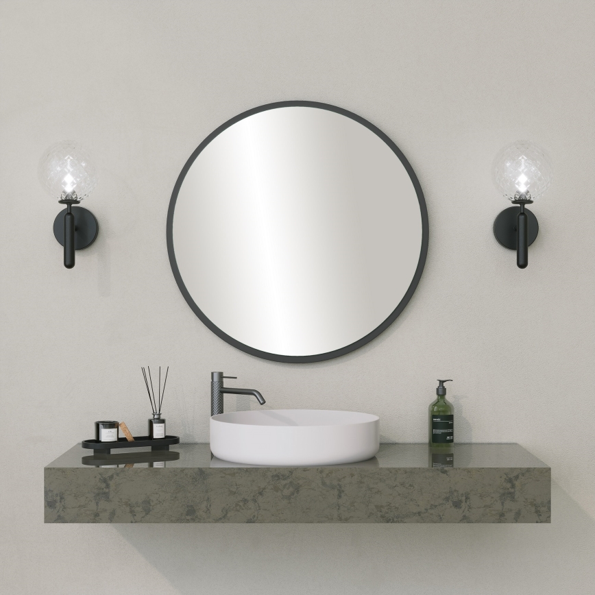 Lustro ścienne YUVARLAK śr. 60 cm czarne